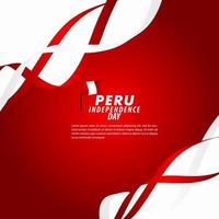 ilustração de design de modelo de vetor de celebração do dia da independência do Peru