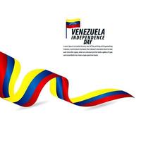 feliz celebração do dia da independência da venezuela, faixa de opções, ilustração de design de modelo de cartaz vetor