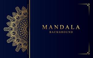 fundo de design de mandala ornamental dourado de luxo vetor