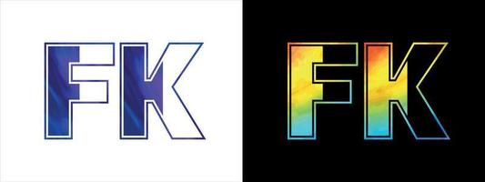 carta fk logotipo Projeto vetor modelo. criativo moderno luxuoso logótipo para corporativo o negócio identidade