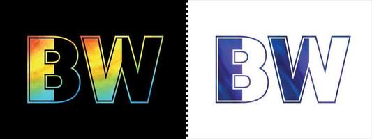 carta bw logotipo Projeto vetor modelo. criativo moderno luxuoso logótipo para corporativo o negócio identidade