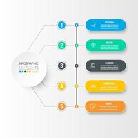 conceito de negócio de modelo infográfico com diagrama. vetor