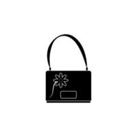 mulheres Bolsa com uma flor vetor ícone ilustração