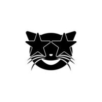Estrela gato vetor ícone ilustração