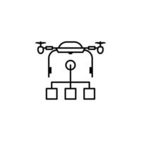 helicóptero, drone, transporte Entrega vetor ícone ilustração
