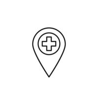 PIN hospital vetor ícone ilustração