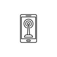 Smartphone, sinal, controlo remoto ao controle vetor ícone ilustração