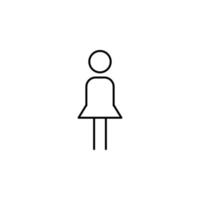 mulher com saia vetor ícone ilustração