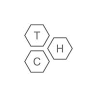 thc, maconha vetor ícone ilustração