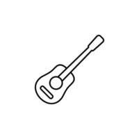 guitarra linha vetor ícone ilustração
