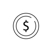 USD, dólar vetor ícone ilustração