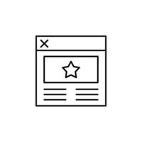 interface do usuário, navegador, promoção vetor ícone ilustração