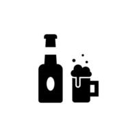 karaokê, cerveja, beber vetor ícone ilustração