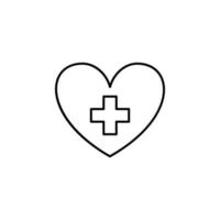 coração médico vetor ícone ilustração