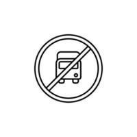 estrada placa proibição para ônibus vetor ícone ilustração
