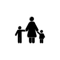mãe com crianças vetor ícone ilustração