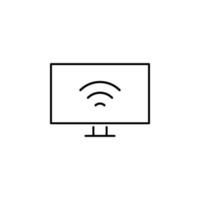 televisão, wi fi vetor ícone ilustração