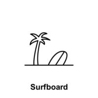 prancha de surfe vetor ícone ilustração