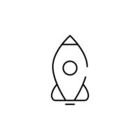 foguete, nave espacial vetor ícone ilustração