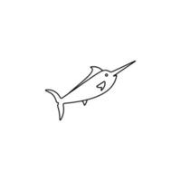 peixe-espada vetor ícone ilustração
