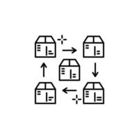 pacote transporte caixa vetor ícone ilustração
