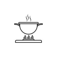 culinária, Comida preparando, fritar vetor ícone ilustração