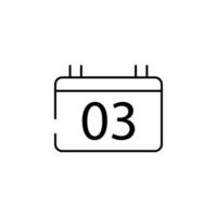 ilustração do ícone do vetor do calendário