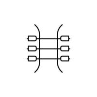 eletricidade, o circuito vetor ícone ilustração