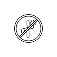 placa é proibido para sair vetor ícone ilustração
