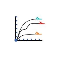 colori infográfico gráfico dentro aeroporto vetor ícone ilustração