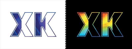 carta xk logotipo Projeto vetor modelo. criativo moderno luxuoso logótipo para corporativo o negócio identidade