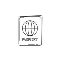 Passaporte vetor ícone ilustração