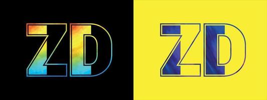 carta zd logotipo Projeto vetor modelo. criativo moderno luxuoso logótipo para corporativo o negócio identidade