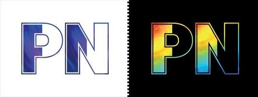 carta pn logotipo Projeto vetor modelo. criativo moderno luxuoso logótipo para corporativo o negócio identidade