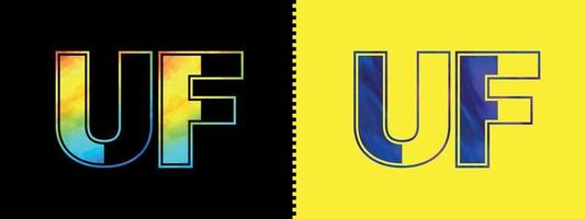 carta uf logotipo Projeto vetor modelo. criativo moderno luxuoso logótipo para corporativo o negócio identidade