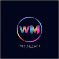 carta wm colorido logotipo Prêmio elegante modelo vetor