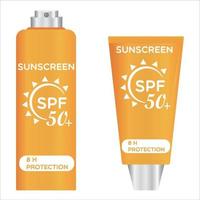 protetor solar spf 50. ícone, vetor, ilustração, símbolo vetor