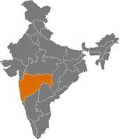 vetor de mapa da índia