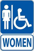 símbolo banheiro placa Sanitário com mulher placa vetor