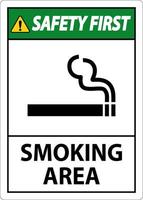 placa mostrando permitido fumar área pontos em branco fundo vetor