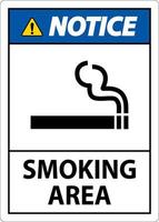 placa mostrando permitido fumar área pontos em branco fundo vetor