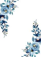 Primavera azul flor aguarela para casamento, aniversário, cartão, fundo, convite, papel de parede, adesivo, decoração etc. vetor