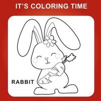 coloração página planilha. educacional imprimível planilha. coloração animal para crianças. vetor esboço para coloração página.