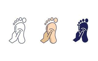 ícone de vetor de massagem nos pés