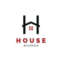 inicial carta h casa ícone logotipo Projeto modelo vetor