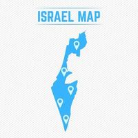 mapa simples de israel com ícones de mapa vetor