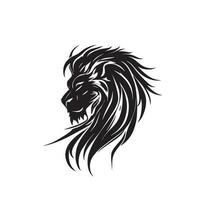 elegante logotipo do leão preto sobre um fundo branco - vector