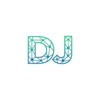 abstrato carta dj logotipo Projeto com linha ponto conexão para tecnologia e digital o negócio empresa. vetor