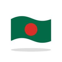 onda estilo Bangladeshi bandeira Projeto vetor