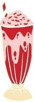 vermelho veludo milkshake ilustração vetor